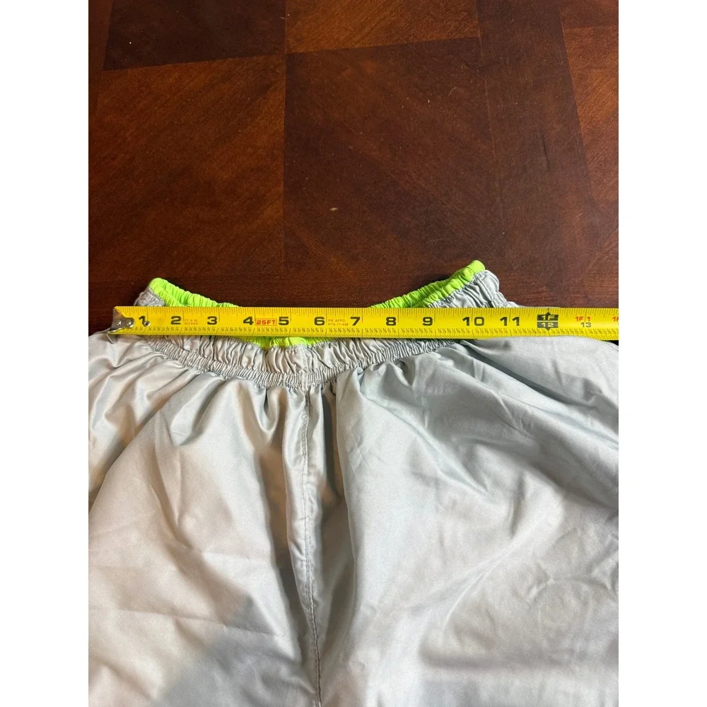 Polo Ralph Lauren Mens XL Gray Neon Yellow Pony Logo Mesh Lined Swim Trunks